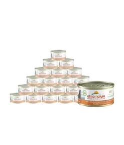 Almo Nature Nassfutter Für Katzen HFC Natural, Huhn Mit Käse, 24 X 70 G