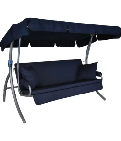Angerer Hollywoodschaukel Trend Joy Marineblau, 3-Sitzer