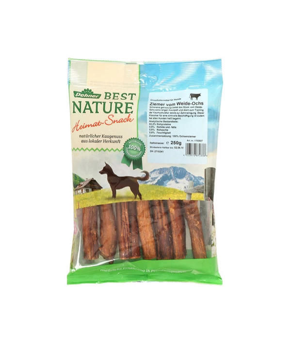 Dehner Best Nature Hundesnack Ziemer Vom Weide-Ochs, 250 G 1 Dehner Best Nature Hundesnack Ziemer Vom Weide-Ochs, 250 G