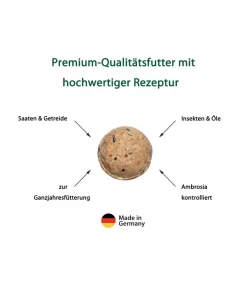 Dehner Natura Insekten-Knödel, Ohne Netz, 100 Stk. Je 100 G -Gartenbedarf Geschäft 1728013 WE DE 002 Meisenknoedel USPGrafikInsekten