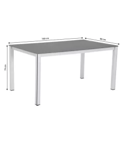 MWH Loft-Tisch Elements, Ca. B160/H74/T90 Cm -Gartenbedarf Geschäft 1897149 WE BG 001 ElementsTisch160x90x74cmSilberNEU