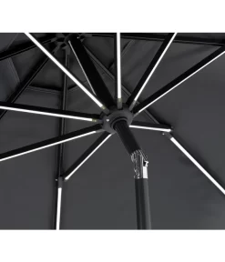 Schneider Sonnenschirm Blacklight, Rund, Ca. Ø270 Cm -Gartenbedarf Geschäft 2452233 WE DE 004 Blacklight270