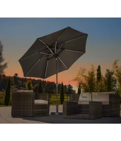 Schneider Sonnenschirm Blacklight, Rund, Ca. Ø270 Cm -Gartenbedarf Geschäft 2452233 WE MO 001 Blacklight270