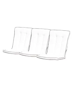 MBM Bankauflage Romeo Elegance, 3-Sitzer, Ca. B115/H5/T88 Cm