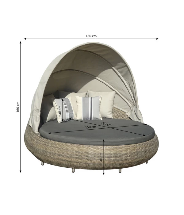 Dehner Sunlounger Florida, Ca. B160/H70/T220 Cm 6 Dehner Sunlounger Florida, Ca. B160/H70/T220 Cm – Bild 6
