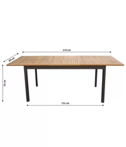 Dehner Teak-Ausziehtisch Colmar, Ca. B152-210/H76/T89 Cm -Gartenbedarf Geschäft 2785608 WE DE 001 GartenmoebelsetTischColmar