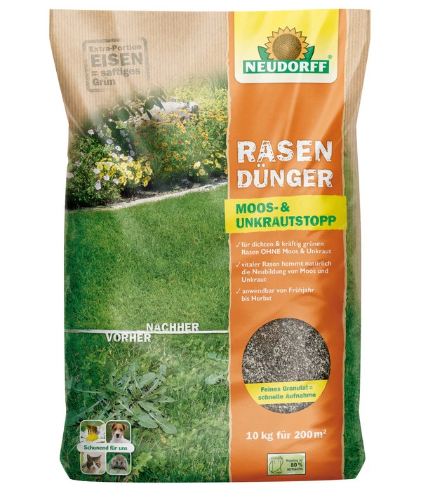 Neudorff Rasen Dünger Moos- Und Unkrautstopp, 10 Kg 1 Neudorff Rasen Dünger Moos- Und Unkrautstopp, 10 Kg