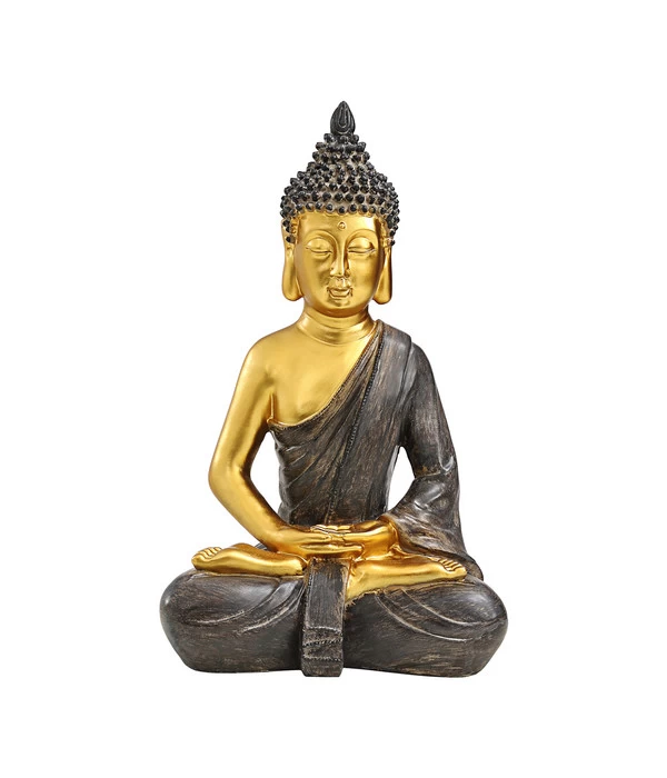 Dehner Polyresin-Buddha, Gold, 25,5 X 18 X 39,5 Cm 1 Dehner Polyresin-Buddha, Gold, 25,5 X 18 X 39,5 Cm