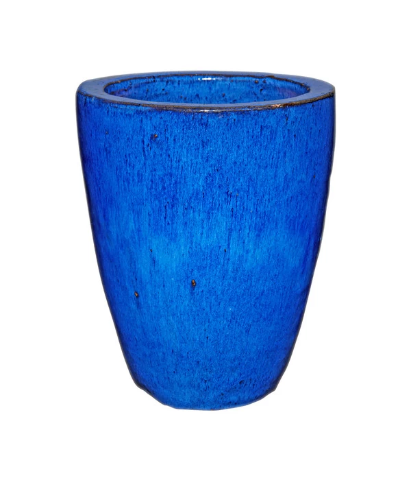 Keramik-Topf Delphi, Rund, Blau Glasiert 1 Keramik-Topf Delphi, Rund, Blau Glasiert