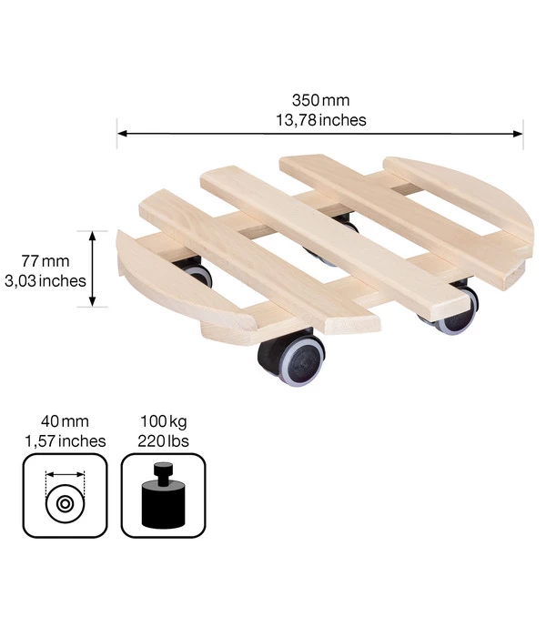 Wagner Multi-Pflanzenroller Rund, Ø 35 Cm 4 Wagner Multi-Pflanzenroller Rund, Ø 35 Cm – Bild 4