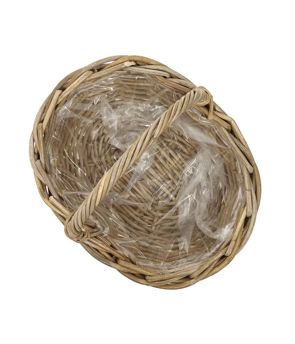 Van Der Leeden Rattan-Korb Mit Henkel, Oval, Braun 5 Van Der Leeden Rattan-Korb Mit Henkel, Oval, Braun – Bild 5