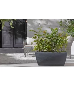 Kunststoff-Pflanzkasten Rille, Ca. B80/H34/T40 Cm, Anthrazit 6 Kunststoff-Pflanzkasten Rille, Ca. B80/H34/T40 Cm, Anthrazit -Gartenbedarf Geschäft 3697406 WE MO 002 KunsstoffKastenRillen