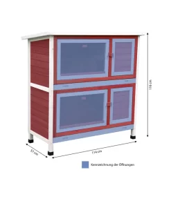 Dehner Kaninchenstall Landhaus, Mit Wärmedämmung, Ca. B114/H116/T57 Cm -Gartenbedarf Geschäft 4045258 WE BG 001 DehnerKaninchenstallLandhausMG