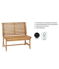 Dehner Akazienbank Paisley, 2-Sitzer -Gartenbedarf Geschäft 4069167 WE IG 001 AkazienbankPaisley