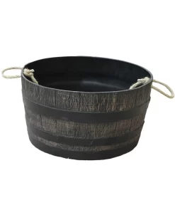 Roto Kunststoff-Fass Mambo Mit Griff, Rund, Braun, Ca. Ø59/H30 Cm