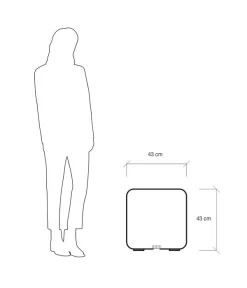 Kunststoff-Würfel Bo, Ca. B43/H43/T43 Cm -Gartenbedarf Geschäft 4177853 WE DE 004 WuerfelBo43x43x43cmDUNKELANTHRAZIT