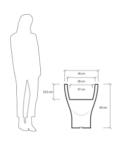Farmet Kunststoff-Pflanzkübel Domus, Ca. ø 48/H60 Cm, Perlweiß Beleuchtet -Gartenbedarf Geschäft 4181608 WE DE 004 DOMUSRunderPflanzkuebelDurchmesser48cm60cmhochPERLWEISSBELEUCHTETPERLWEISS