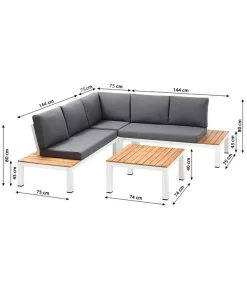 Dehner Aluminium-Lounge Malibu, 2-teilig -Gartenbedarf Geschäft 4209870 WE BG 001 LoungeMalibuNEU