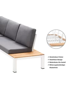 Dehner Aluminium-Lounge Malibu, 2-teilig -Gartenbedarf Geschäft 4209870 WE IG 001 DehnerAluLoungeMalibu