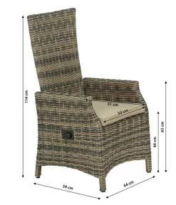 Dehner Geflechtsessel Siena, Braun Meliert -Gartenbedarf Geschäft 4209961 WE BG 001 GeflechtsesselSiena