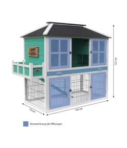 Dehner Nagerheim Happy Home Palazzo, Ca. B145/H121/T72 Cm -Gartenbedarf Geschäft 4261590 WE BG 001 DehnerHappyHomeNagerheimPalazzoMG