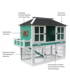 Dehner Nagerheim Happy Home Palazzo, Ca. B145/H121/T72 Cm -Gartenbedarf Geschäft 4261590 WE IG 003 DehnerHappyHomeNagerheimPalazzoMG