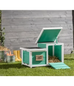 Dehner Nagerschlafhaus Happy Home Teatro, Türkis -Gartenbedarf Geschäft 4261608 WE M 005 DehnerNagerschlafhausTeatro