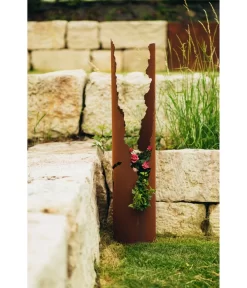 Ferrum Metall-Rissamphore, Ca. Ø25,5/H122 Cm -Gartenbedarf Geschäft 4292041 WE MO 003 FerrumMetallRissamphorerundMetalldekoGartendeko