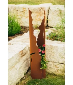 Ferrum Metall-Rissamphore, Ca. Ø25,5/H122 Cm -Gartenbedarf Geschäft 4292041 WE MO 004 FerrumMetallRissamphorerundMetalldekoGartendeko