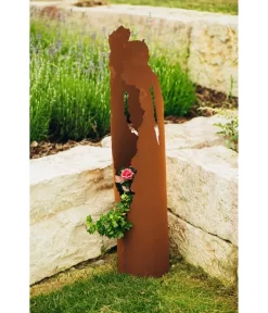 Ferrum Metall-Rissamphore, Ca. Ø25,5/H122 Cm -Gartenbedarf Geschäft 4292041 WE MO 005 FerrumMetallRissamphorerundMetalldekoGartendeko