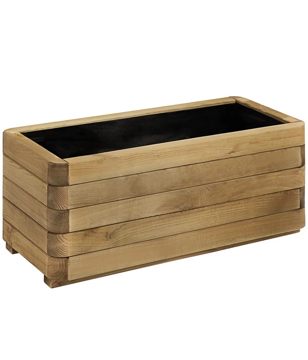 Holz-Pflanzkasten, Ca. B90/H35/T40 Cm, Braun 1 Holz-Pflanzkasten, Ca. B90/H35/T40 Cm, Braun