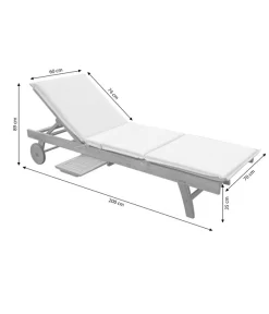 Dehner Rollliege Ravenna, Ca. B70/H89/T200 Cm -Gartenbedarf Geschäft 4407086 WE BG 001 RollliegeRavenna
