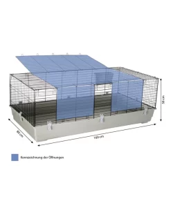 Dehner Nagerheim Peppy, Ca. B160/H58/T80 Cm -Gartenbedarf Geschäft 4429569 WE BG 001 DehnerMarkenqualitaetHasenkaefigPeppyGrauu