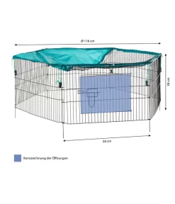 Trixie Jungtiergehege Mit Netz, Ca. B116/H58/T38 Cm 7 Trixie Jungtiergehege Mit Netz, Ca. B116/H58/T38 Cm -Gartenbedarf Geschäft 5096185 WE BG 001 TrixieJungtiergehegeMitNetzFreilaufNetz6Elemente