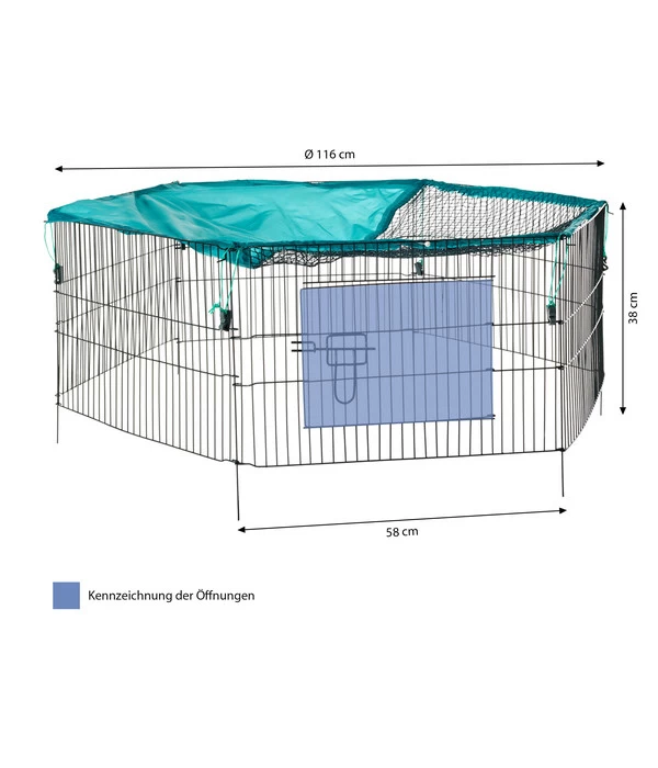 Trixie Jungtiergehege Mit Netz, Ca. B116/H58/T38 Cm 3 Trixie Jungtiergehege Mit Netz, Ca. B116/H58/T38 Cm – Bild 3