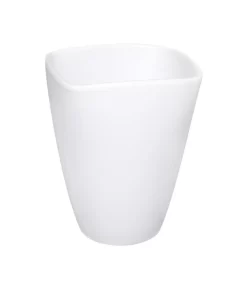 Dehner Keramik-Übertopf Quadro, Konisch, Weiß, Ca. Ø20 Cm