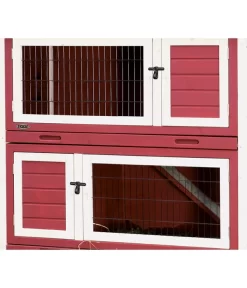 Trixie Natura Kleintierstall, Ca. B116/H111/T65 Cm -Gartenbedarf Geschäft 5259791 PR DE 001 TrixieKleintierstallRotWeiss o Hasen