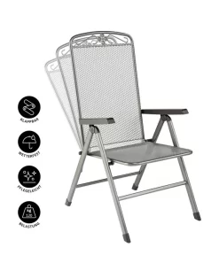 MWH Klapp-Gartensessel Savoy -Gartenbedarf Geschäft 5312095 WE IG 001 KLAPPSESSELSAVOYEGRAU