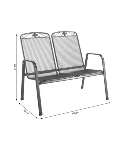 MWH Metall-Bank Savoy, 2-Sitzer -Gartenbedarf Geschäft 5312871 WE BG 001 MwhMetallBankSavoy2SitzerMetallBankSavoy2Sitzer2