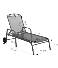MWH Gartenliege Savoy, Ca. B81/H52/T187 Cm -Gartenbedarf Geschäft 5312897 WE BG 001 MWHLiegeSavoy