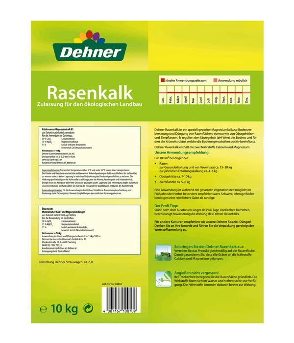 Dehner Rasenkalk, 10 Kg 2 Dehner Rasenkalk, 10 Kg – Bild 2