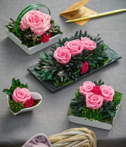 Dehner Herzschale Mit Longlife-Rose Aneta, Rosa, Ca. B7/H5 Cm -Gartenbedarf Geschäft 6380927 6537641 6537716 6537708 WE MO 001 LonglifeArrangements