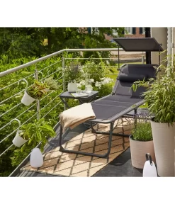 Siena Garden Campingliege Premium, Anthrazit, Ca. B69/H43/T200 Cm -Gartenbedarf Geschäft 6603047 WE MO 001 SienaGardenCampingliegePremiumAnthrazit