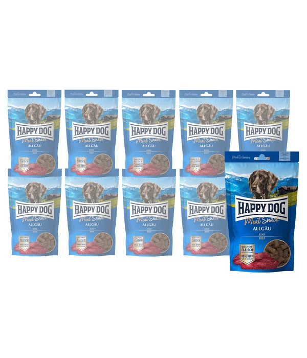 Happy Dog Hundesnack Meat Snack Allgäu, Rind, 10 X 75 G 1 Happy Dog Hundesnack Meat Snack Allgäu, Rind, 10 X 75 G