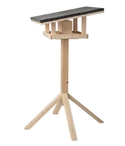 Dehner Natura Futterhaus Rofan, Natur, Inkl. Ständer, Ca. B84,3/H129,7/T84,3 Cm