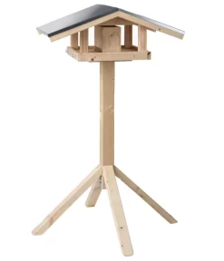 Dehner Natura Futterhaus Karwendel, Natur, Inkl. Ständer, Ca. B84,3/H127,2/T84,3 Cm