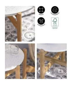 Dehner Tisch Portofino, Ca. Ø80/H37,8 Cm -Gartenbedarf Geschäft 6670699 WE IG 001 DehnerTischPortofino