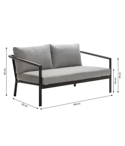 Dehner Alu-Lounge New York, 4-teilig -Gartenbedarf Geschäft 6670954 WE BG 001 LoungeNewYork