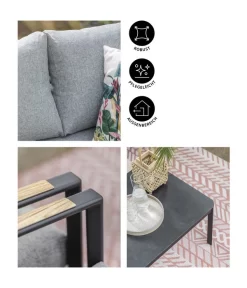 Dehner Alu-Lounge New York, 4-teilig -Gartenbedarf Geschäft 6670954 WE IG 001 DehnerAluLoungeNewYork4teilig