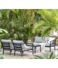 Dehner Alu-Lounge New York, 4-teilig -Gartenbedarf Geschäft 6670954 WE MO 001 DehnerAluLoungeNewYork